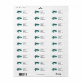 Green Matuka Trout Fly Return Address Label (Vorne)