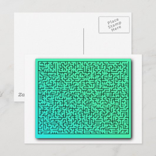 Green Maze Postkarte (Vorne/Hinten)