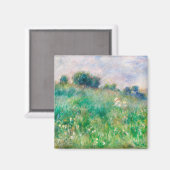 Green Meadow von Renoir Impressionist Painting Magnet (Vorderseite/Rückseite)