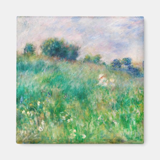 Green Meadow von Renoir Impressionist Painting Magnet (Vorne)
