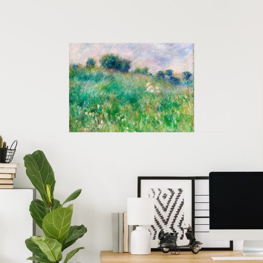 Green Meadow von Renoir Impressionist Painting Poster (Heimbüro)