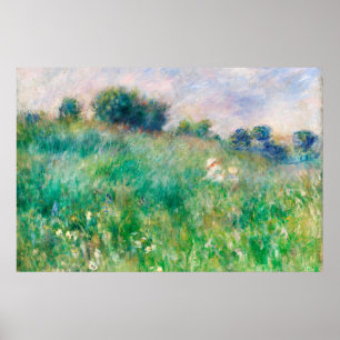 Green Meadow von Renoir Impressionist Painting Poster