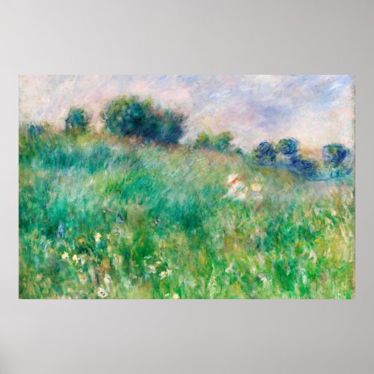 Green Meadow von Renoir Impressionist Painting Poster (Vorne)