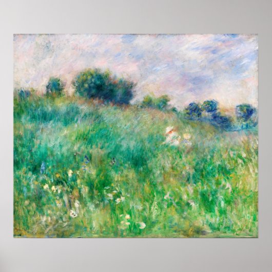 Green Meadow von Renoir Impressionist Painting Poster (Vorne)