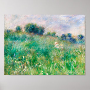 Green Meadow von Renoir Impressionist Painting Poster