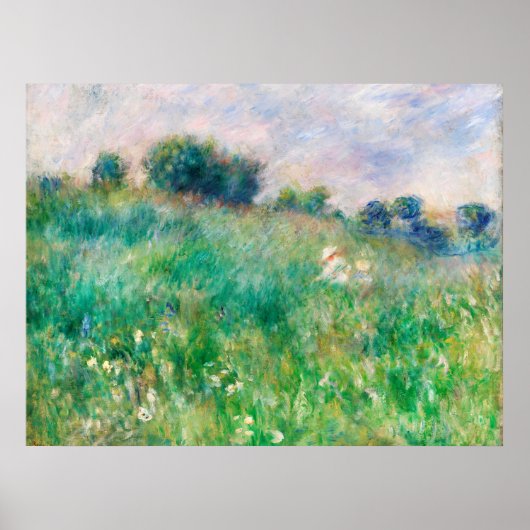 Green Meadow von Renoir Impressionist Painting Poster (Vorne)