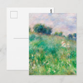 Green Meadow von Renoir Impressionist Painting Postkarte (Vorne/Hinten)