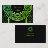 Green Medallion Business Card 3 Visitenkarte (Vorne/Hinten)