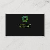Green Medallion Business Card 3 Visitenkarte (Rückseite)
