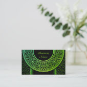 Green Medallion Business Card 3 Visitenkarte (Stehend Vorderseite)