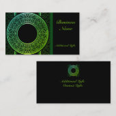 Green Medallion Business Card Visitenkarte (Vorne/Hinten)