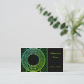 Green Medallion Business Card Visitenkarte (Stehend Vorderseite)