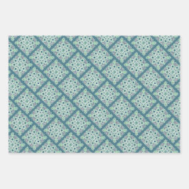 Green Medallion Geschenkgutschrift Wrap Flachblatt Geschenkpapier Set