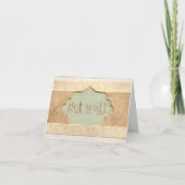 Green Medallion Get Well Soon Card Karte (Vorderseite)