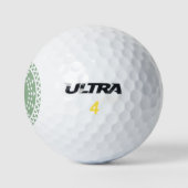 Green Medallion Initials Personalisierte Golfbälle (Logo)