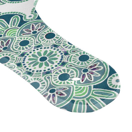 Green Medallion Print Cutting Board Schneidebrett (Ecke)