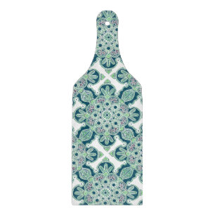 Green Medallion Print Cutting Board Schneidebrett