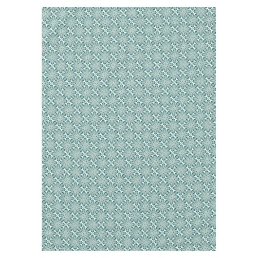 Green Medallion Print Table Coth Tischdecke (Vorderseite)