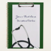 Green Medical Clipboard mit Stethoscope Planer (Vorderseite)