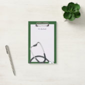 Green Medical Clipboard mit Stethoscope Post-it Klebezettel (Büro)