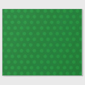 Green Medium Polka Weihnachten Geschenkpapier (Flach)