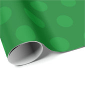 Green Medium Polka Weihnachten Geschenkpapier (Rolleneckpunkt)