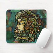 Green Medusa Snakes Rose Gorgon Mousepad (Mit Mouse)
