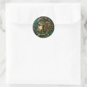 Green Medusa Snakes Rose Gorgon Runder Aufkleber (Tasche)