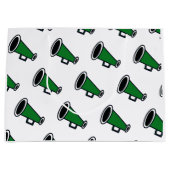 Green Megaphon Große Geschenktüte (Vorderseite)
