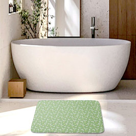 Green Memphis Pattern Bath Mat Badematte