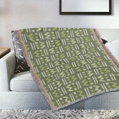 Green Memphis Pattern Throw Blanket Decke