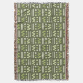 Green Memphis Pattern Throw Blanket Decke (Vorderseite Vertikal)
