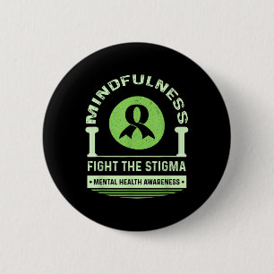 Green Mental Health Awareness Montag kämpfen Stig Button