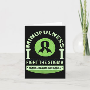 Green Mental Health Awareness Montag kämpfen Stig Karte