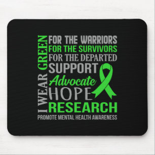 Green Mental Health Awareness Support Graphic Mousepad