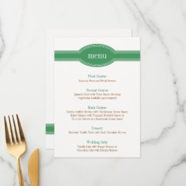Green Menu Card, Caroline Wedding Collection Menükarte
