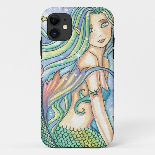 Green Mermaid iPhone 5 Case von Molly Harrison (Rückseite)