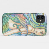 Green Mermaid iPhone 5 Case von Molly Harrison (Rückseite (Horizontal))