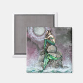 Green Mermaid Magnet von Molly Harrison (Vorderseite/Rückseite)