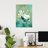 Green Mermaid Poster (Heimbüro)