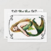 Green Mermaid Postkarte (Vorne/Hinten)