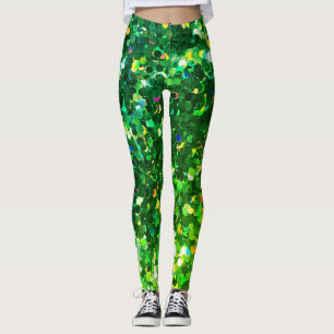 Green Mermaid Scale Holo Glitzer Leggings Glitz!