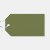 Green Merry Christmas Calligraphy Script Geschenkanhänger (Rückseite Horizontal)