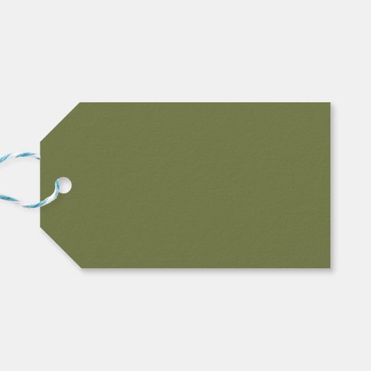 Green Merry Christmas Calligraphy Script Geschenkanhänger (Rückseite Horizontal)