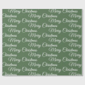 Green Merry Christmas Geschenkpapier (Flach)