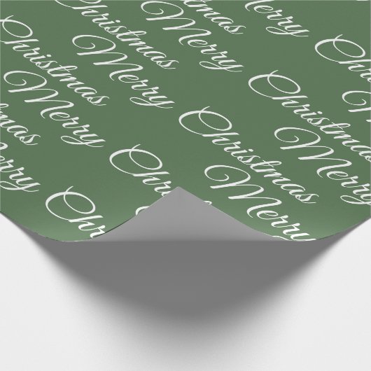 Green Merry Christmas Geschenkpapier (Ecke)
