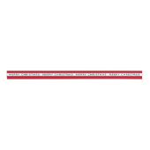 Green Merry Christmas Red White Striped Holiday Ripsband (Vorderseite)