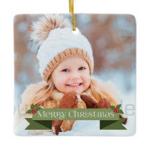 Green Merry Christmas Ribbon