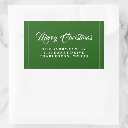 Green Merry Christmas Sticker (Tasche)