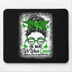Green Messy Bun im Mai tragen wir grüne psychische Mousepad